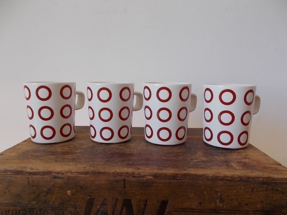 Conj. 4 Canecas Mug Café Chá Nova Retro SAGAFORM alternativa ao Ikea