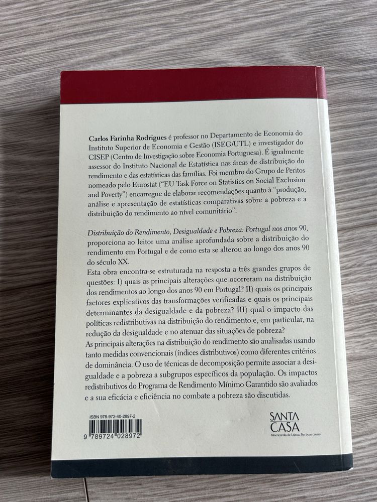 Distribuição do Rendimento, Desigualdade e Pobreza