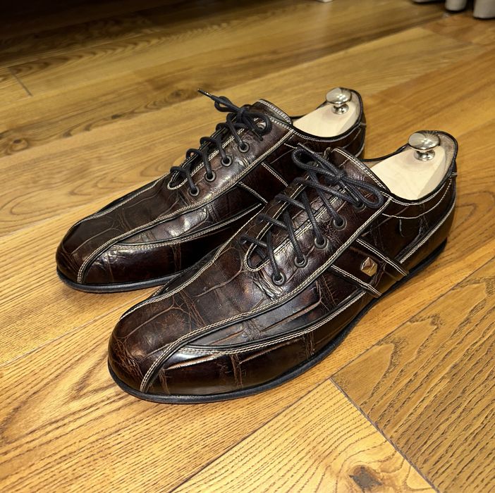 Кроссовки-туфли из кожи аллигатора Tardini