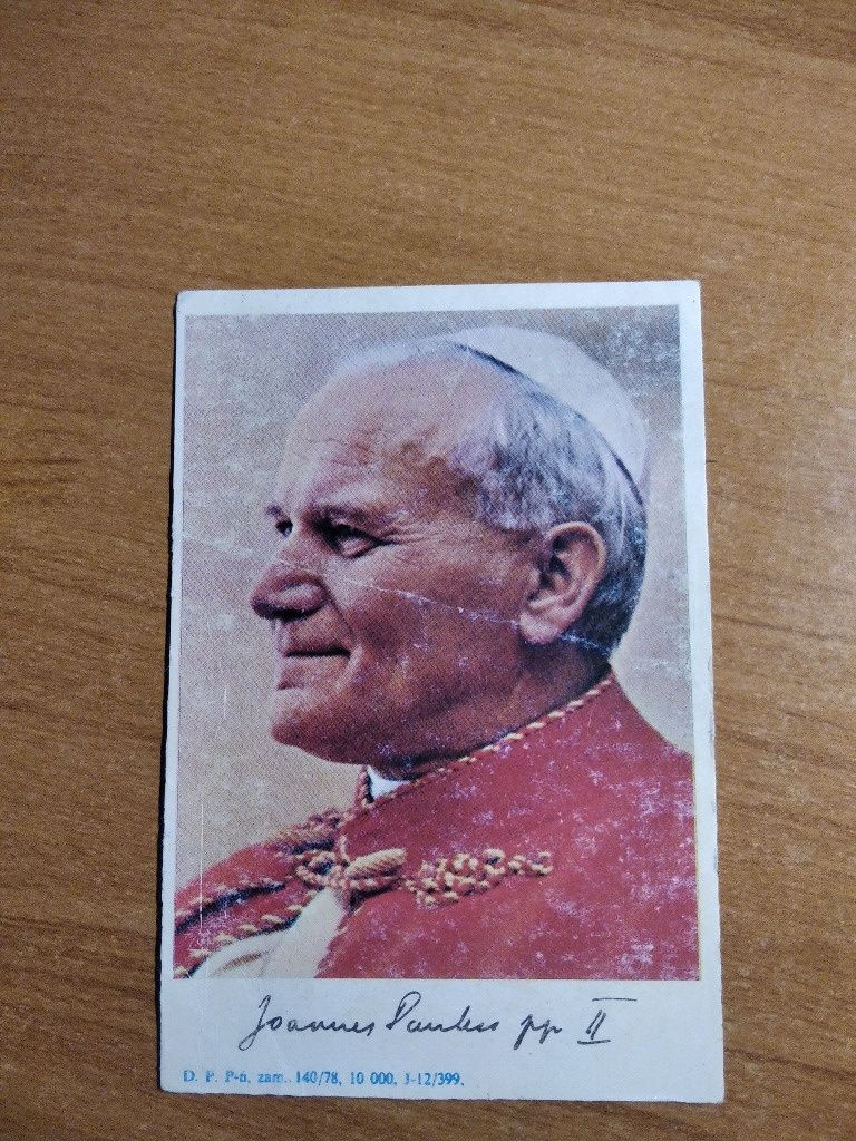 Jan Paweł II. Karol Wojtyła.Mały obrazek z 1984 r.