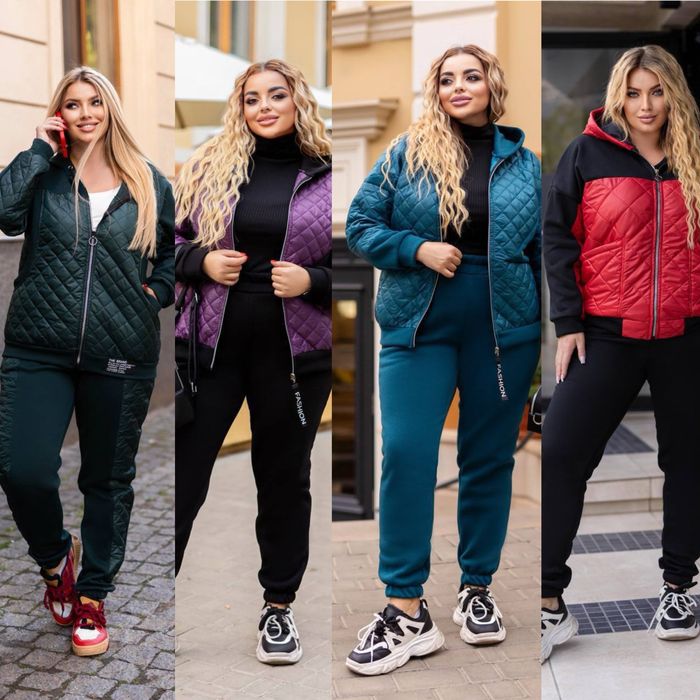Жіночий  спортивний костюм куртка і штани на флісі 48-50 52-54 56-58