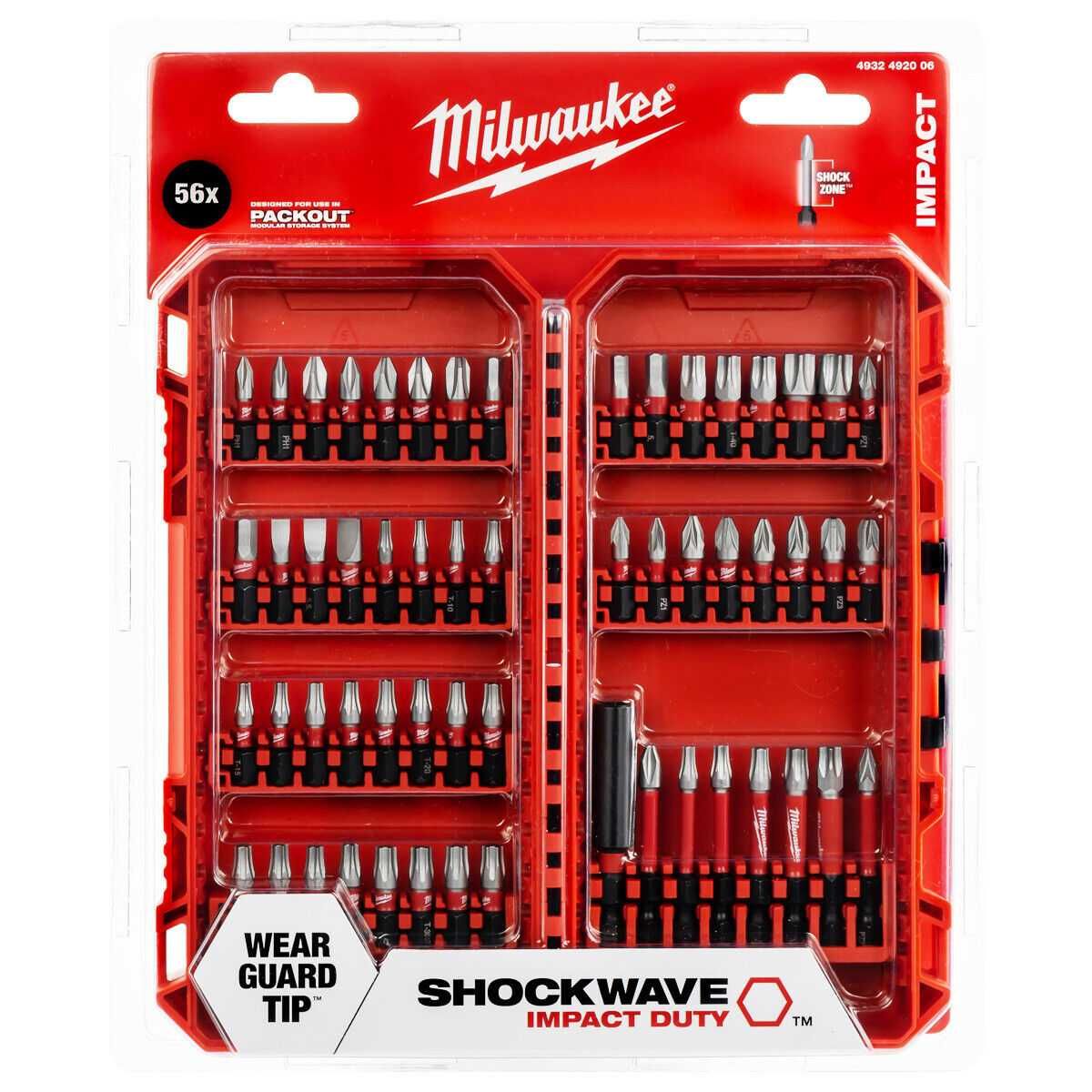Набір біт Milwaukee Shockwave 56 шт