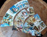 Obrazki święte religijne kolekcjonerskie stare Boże Narodzenie