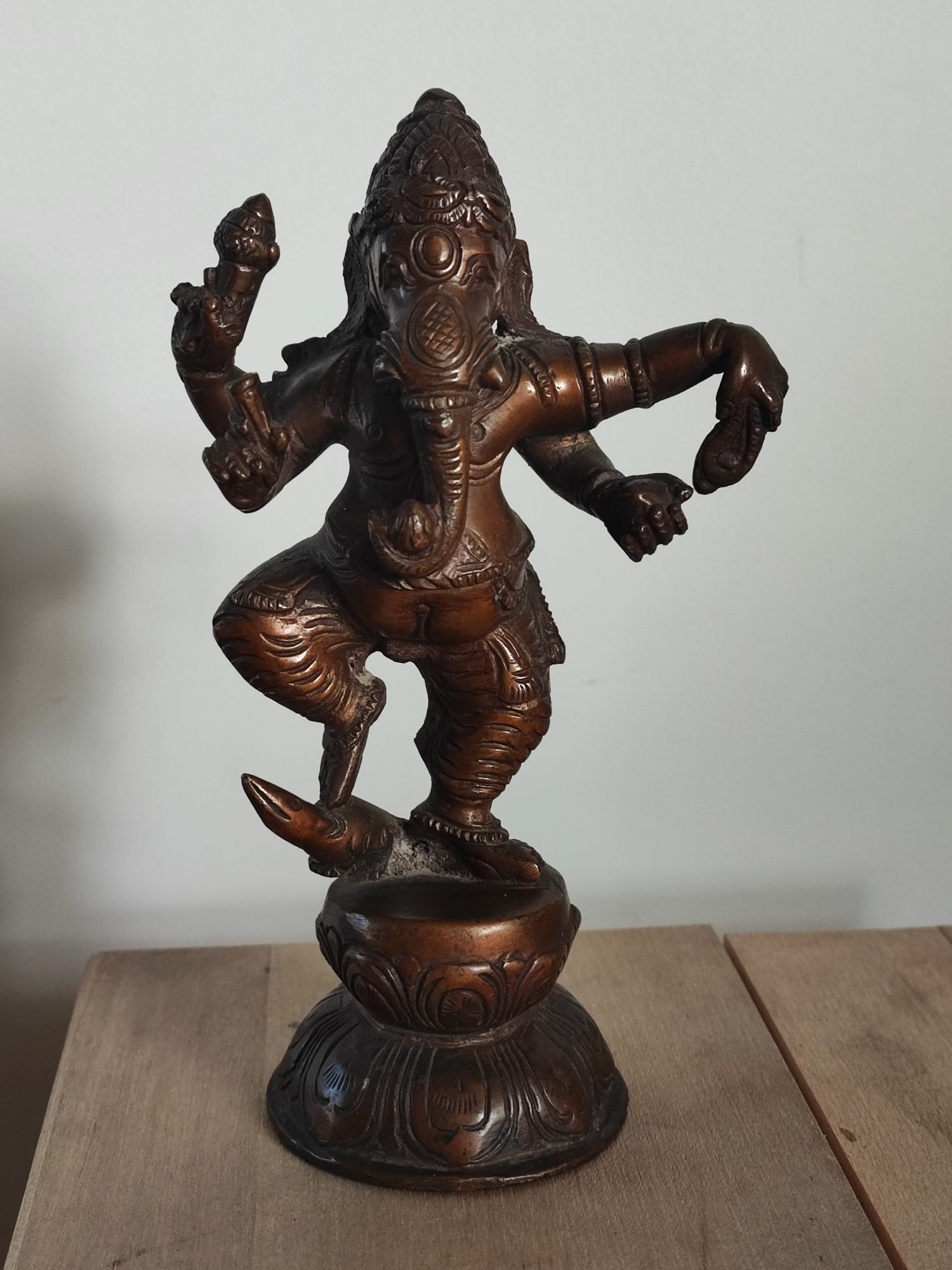 Figurka Ganesha brąz rzeźba Indie