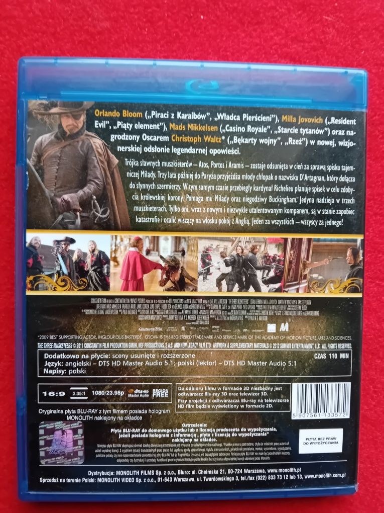 Trzej muszkieterowie 3D [Blu-ray] pl