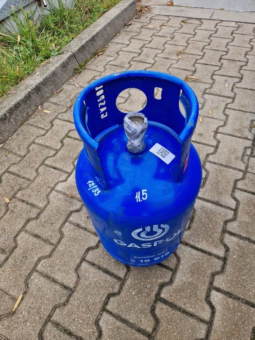 Butla gazowa gaz 11 kg pełna z kołnierzem lub bez, z plombą i legaliza