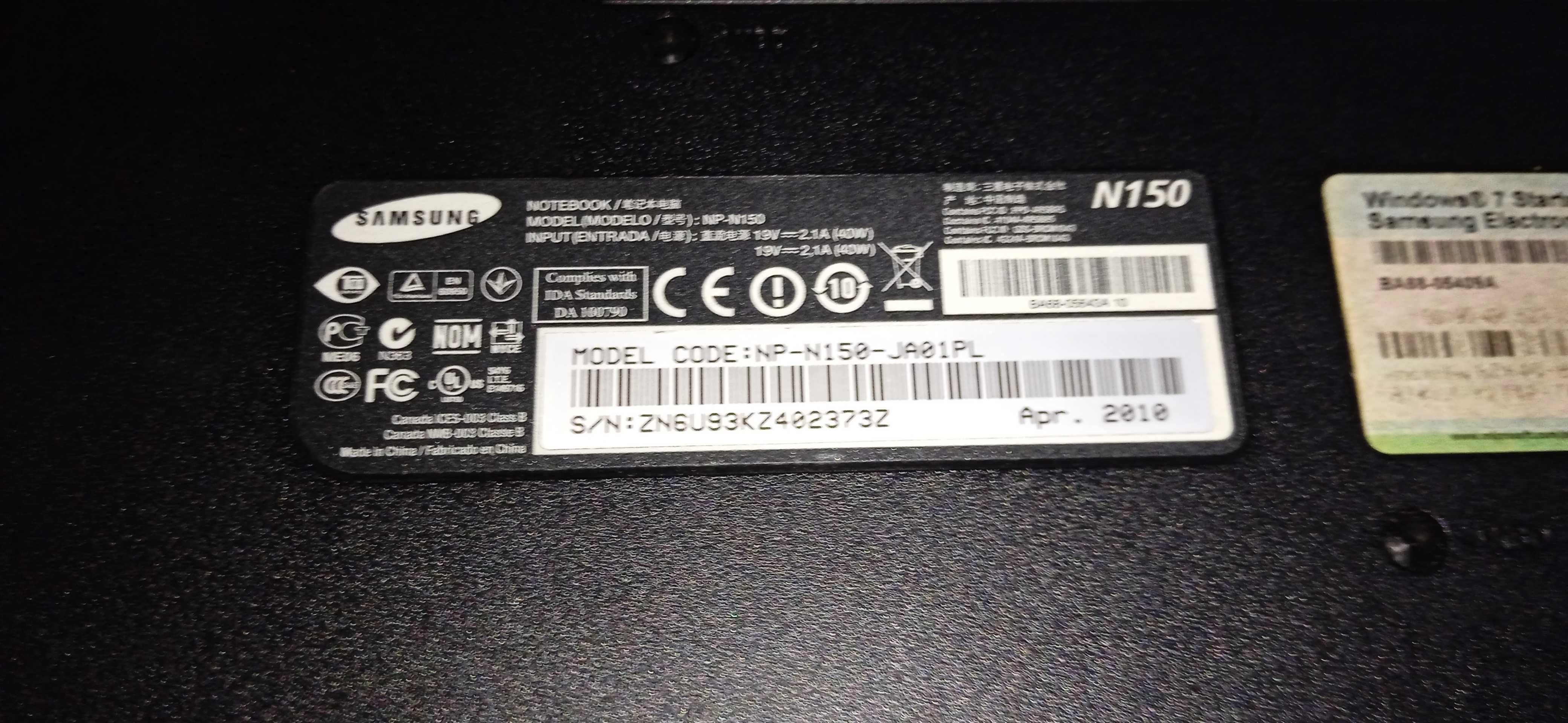 Laptop Samsung N150 NP-N150-JA01PL