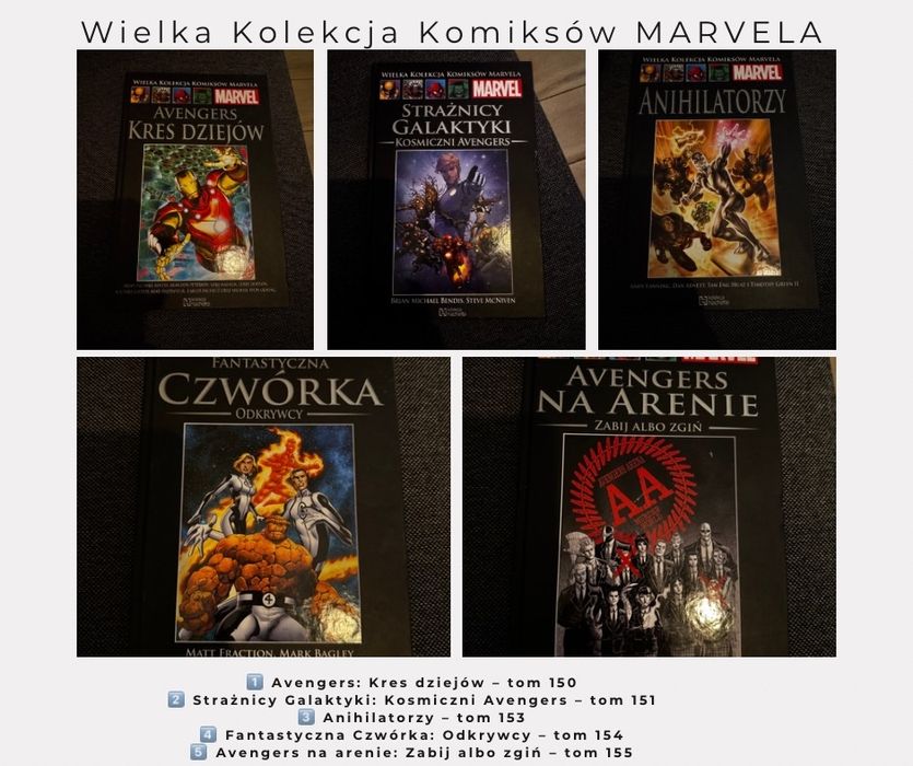 Wielka Kolekcja Komiksów Marvela – zestaw 5 tomów twarda oprawa