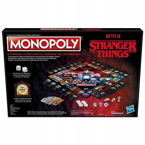HASBRO Gra planszowa MONOPOLY Stranger Things 14+ wersja WŁOSKA C72