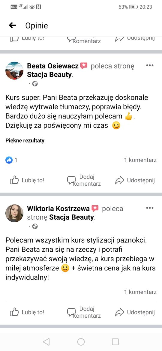 Promocja Szkolenia paznokci indywidualne, grupowe