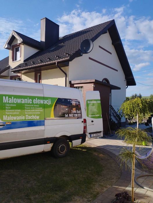 Malowanie elewacji , dachów i docieplenia budynków.