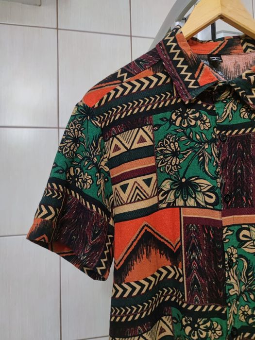 Koszulka bluzka L koszula Manfinity hawajska t-shirt polo kolorowa pol