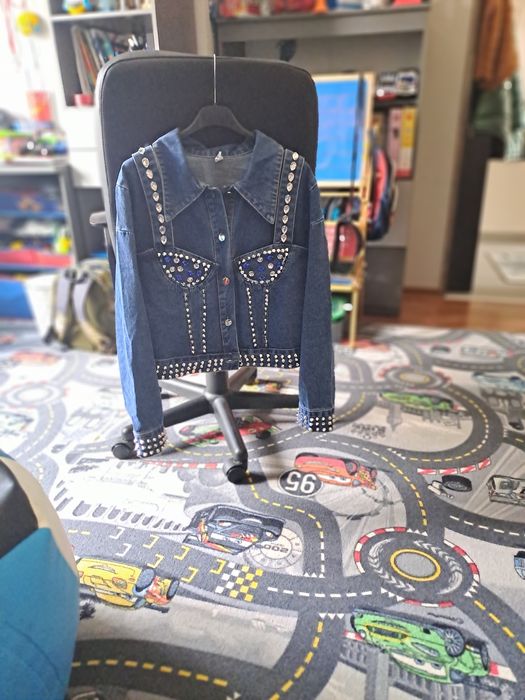 Katana jeansowa z dżetami