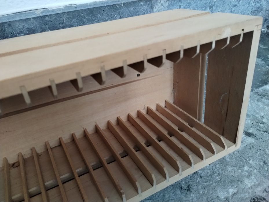 Organizador Cds madeira pinho