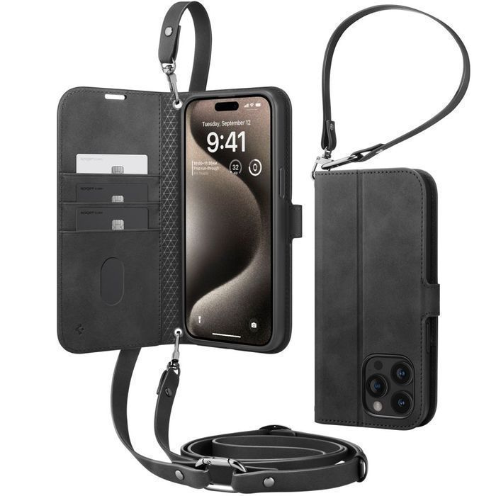 Etui Portfelowe Spigen Wallet ”S” Pro Iphone 15 Pro Czarne