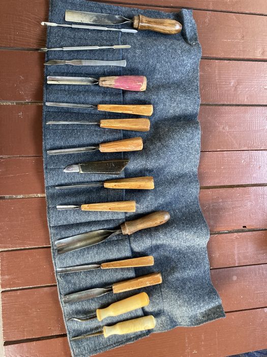 Штихелі, інструмент по дереву ручної роботи