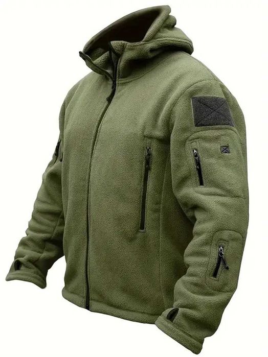 Тактична флісова кофта чоловіча з капюшоном Olive Green Розмір L