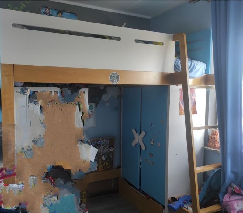 Łóżko z antresola piętrowe oddam