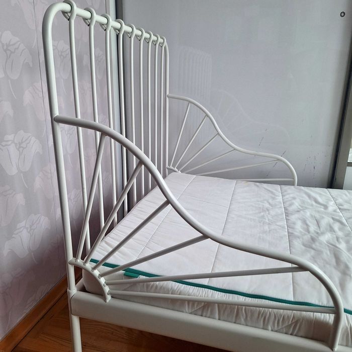 Łóżko dziecięce Ikea rozsuwane 80x200 (rama+dno+materac)