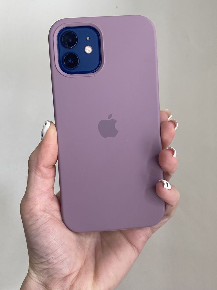 Чехол фіолетовий йогурт на айфон iphone 12 / 12 Pro silicone case