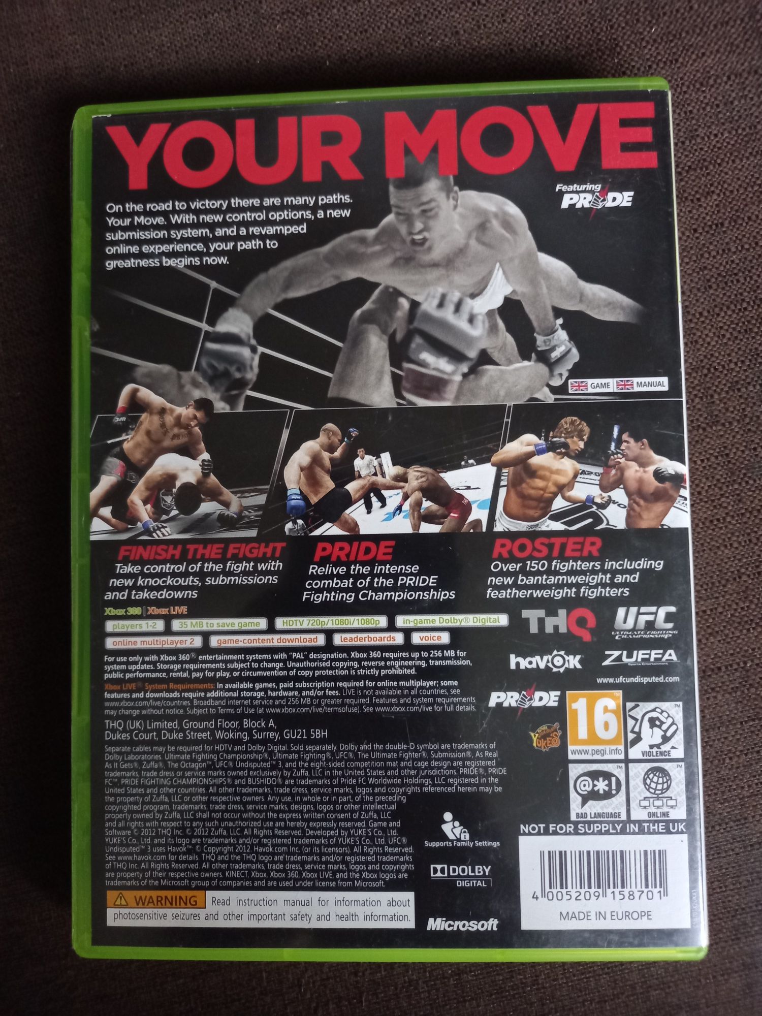 Gra Ufc 3 Undisputed na konsolę xbox 360