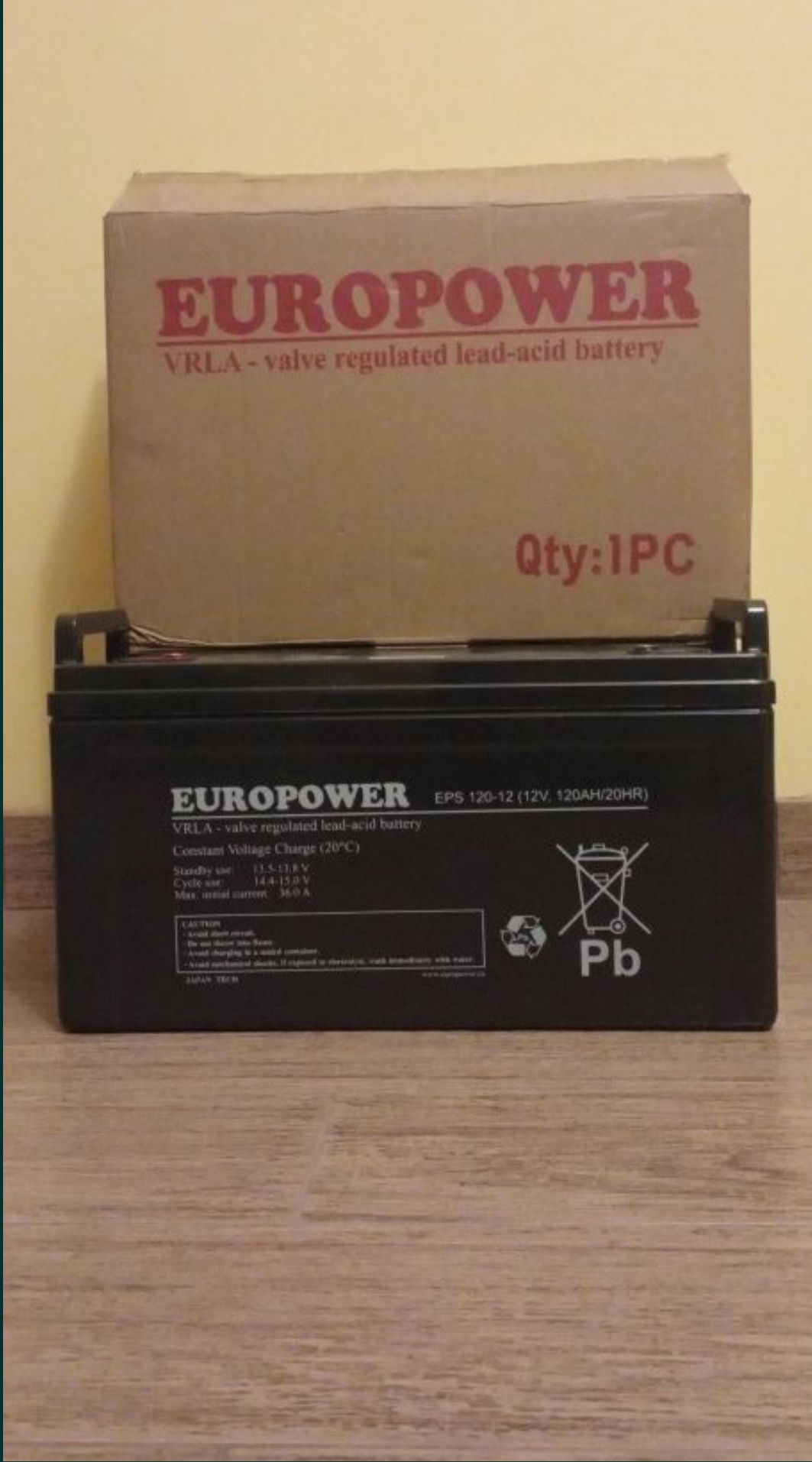 Комплект Акумулятор 12V-120Ah + ДБЖ ( UPS )інвертор з правильною сину.