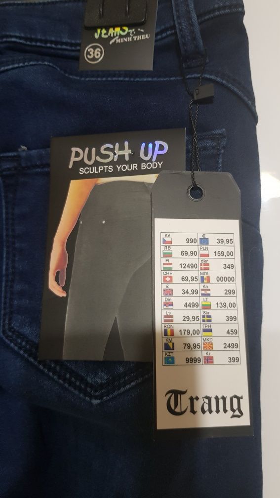 Trang jeans spodnie jeansowe push up r.36
