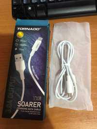 USB кабель TORNADO TX8, Type-C, 1.0 м. \ Таепсі зарядка шнур