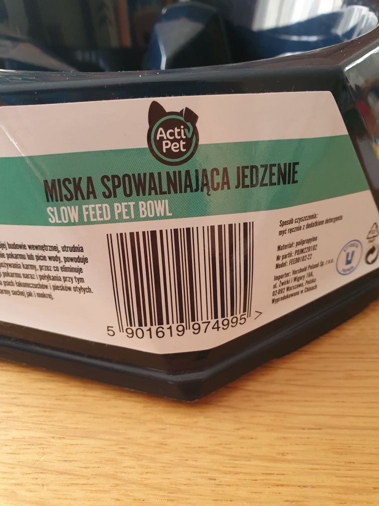 Nowa miska spowalniajaca jedzenie dla psa Acti pet