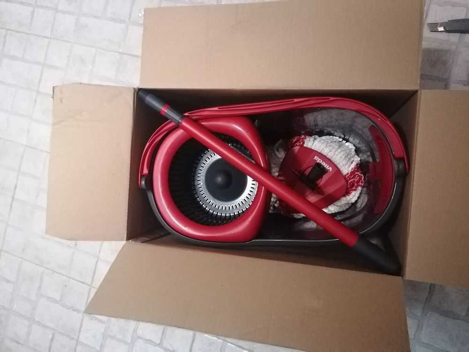 Vileda TURBO 2in1 microfiber - Balde de esfregona giratório com pedal