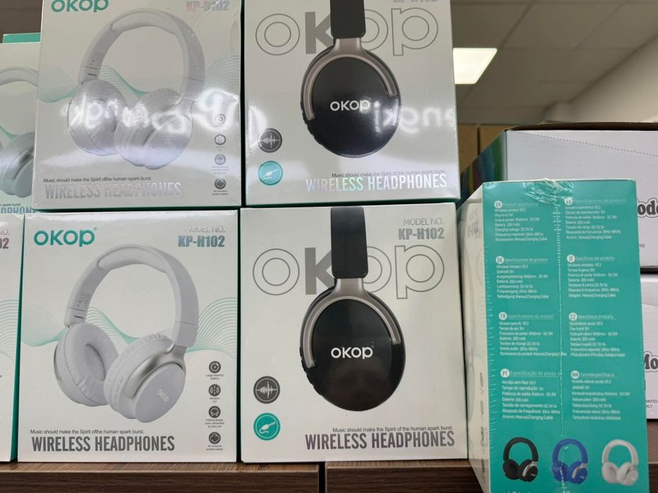 Słuchawki bezprzewodowe OKOP KP-H102 – Bluetooth, nauszne