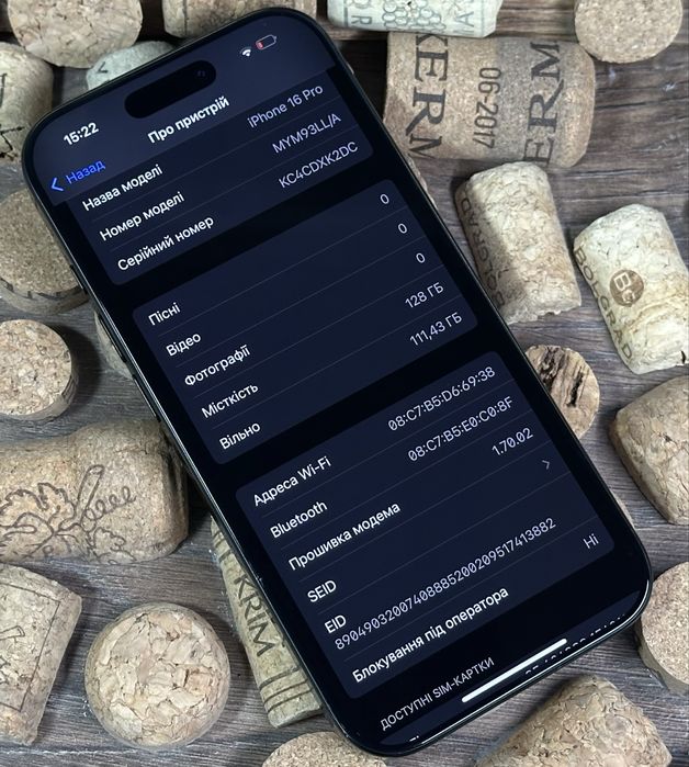 Apple iPhone 16 Pro 128Gb Black Titanium Батарея 100%