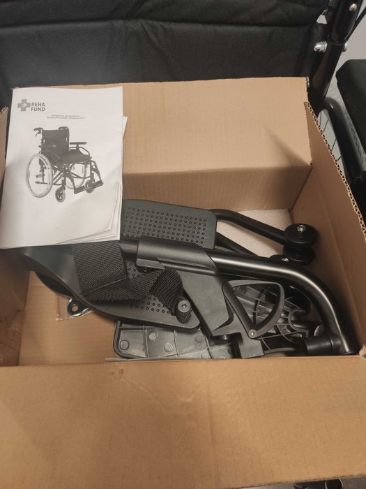 NOWY Wózek inwalidzki alumuniowy lekki Reha Fund RF-3
