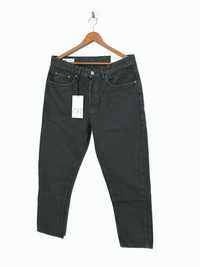Spodnie jeansowe męskie o kroju Slim Cropped Fit w kolorze Khaki
