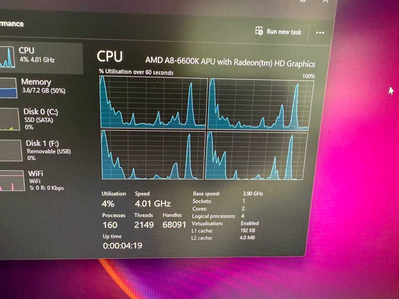 PC do pracy i nauki – AMD A8-6600K, SSD 120GB, 8GB RAM, Windows 11