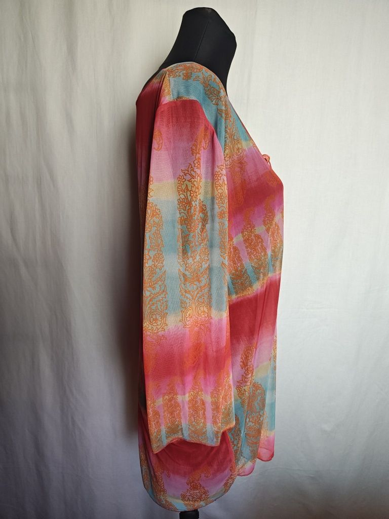 Bluzka Boho kolorowa cienka made in Lithuania XL / 42