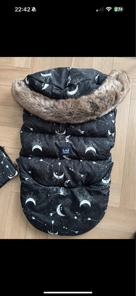 Śpiworek do wózka sanek combo LaMillou plus rękawica