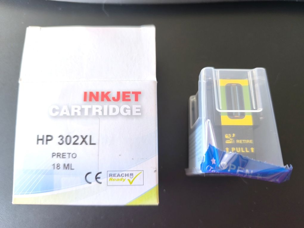 Cartucho / Tinteiro compatível HP 302 XL 18ml Preto selado