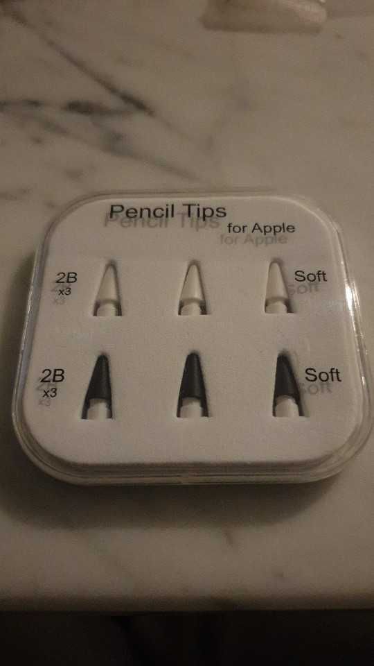 Наконечники Pencil Tips Apple Pencil 1st / 2nd Gen,White & Black