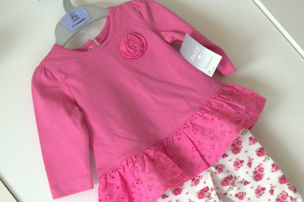 Słodki komplecik dla dziewczynki MATALAN 0-3 miesiące NOWY z metką