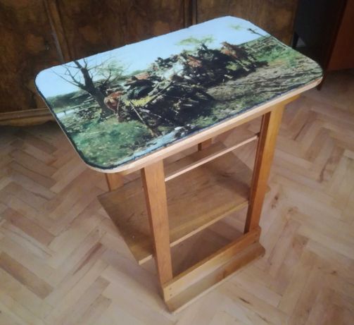 PRL stolik drewniany vintage retro stary antyczny stół