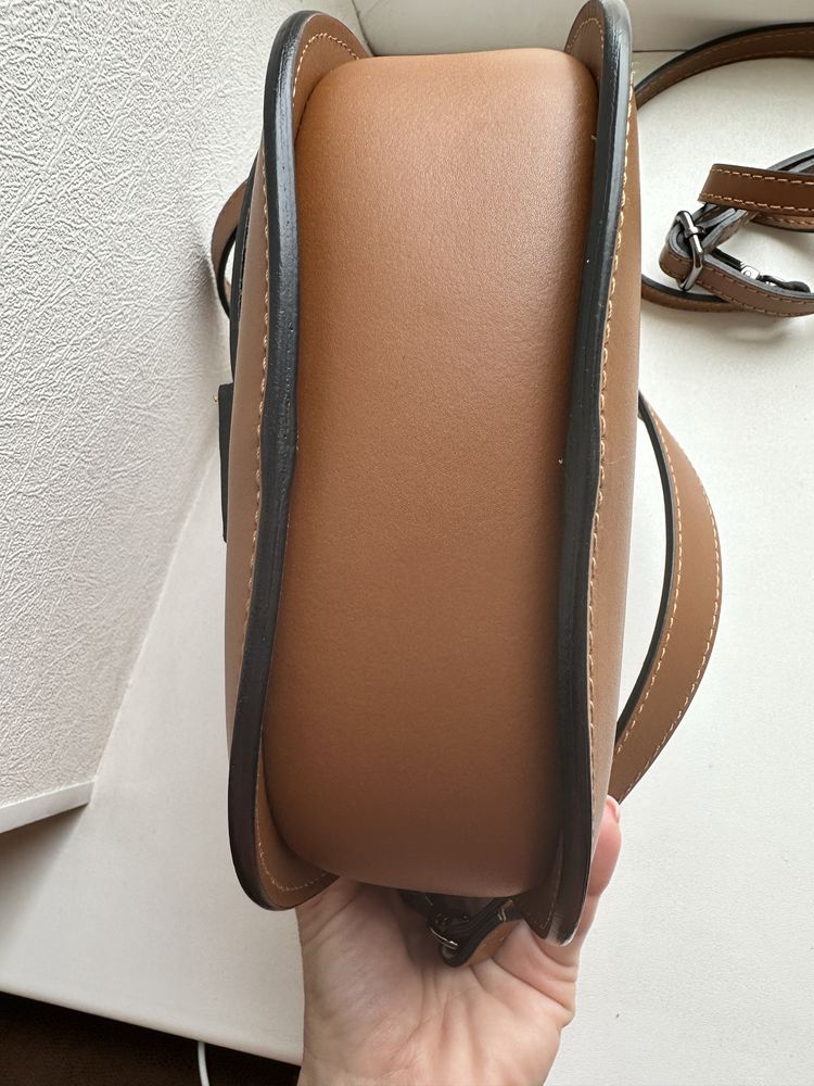сумка багет кроссбоді з натуральної шкіри