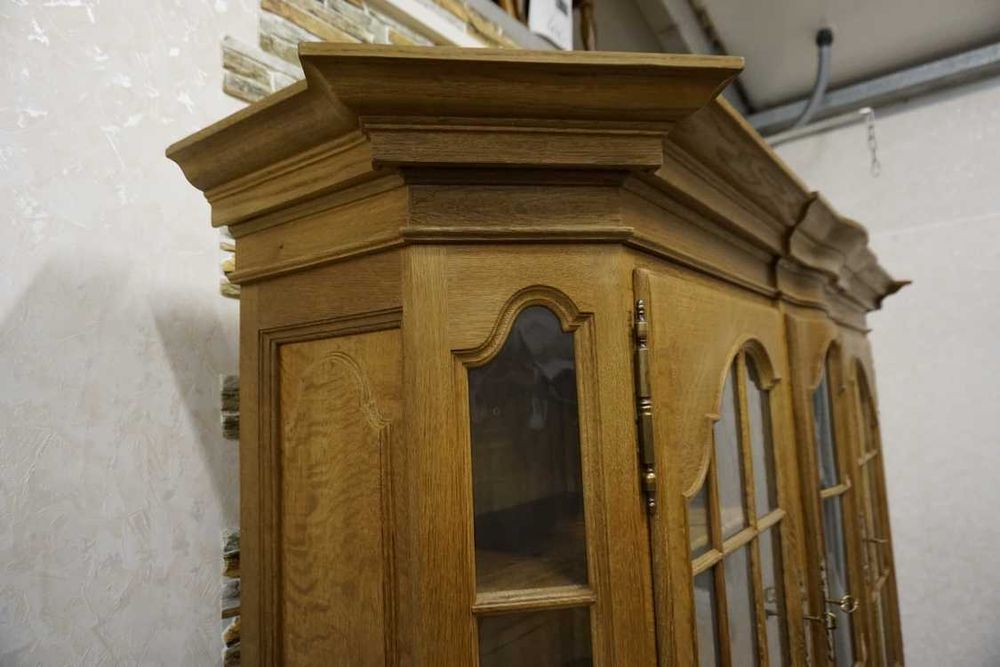 Witryna z Komoda Lity Dąb Dębowa 5 drzwiowa szer. 205 cm ( P-1313 )