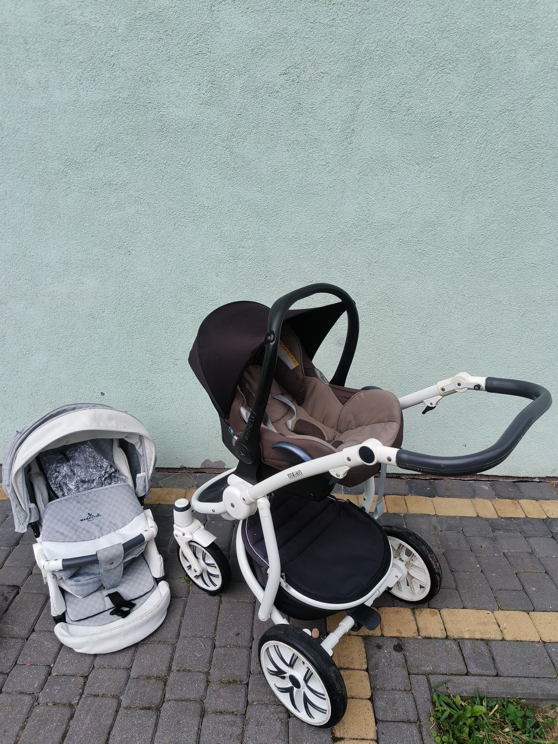 Wózek Bebetton Torino gondola spacerówka fotelik maxi-cosi + adapter