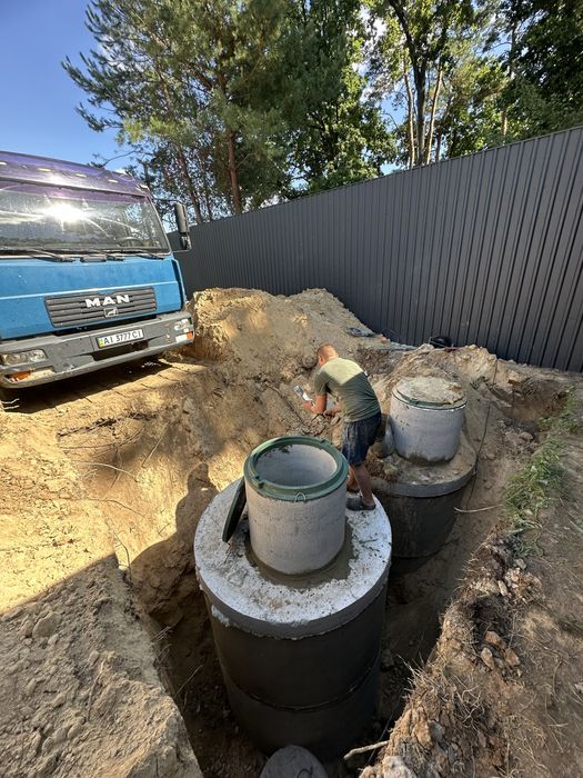 Септик під ключ, монтаж канализации, комуникации, водовідведення