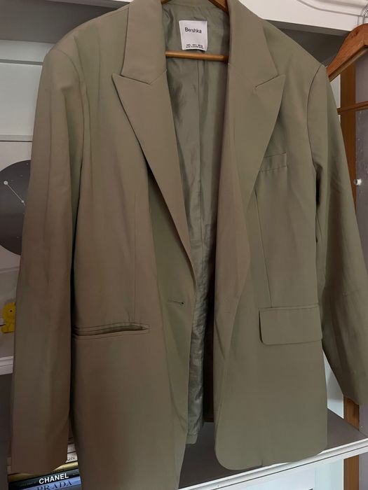 Blazer verde seco/caqui L - Bershka