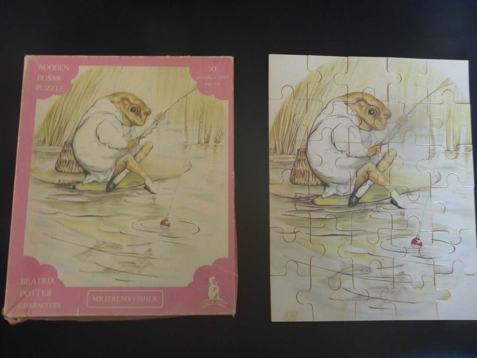 Puzzle de madeira 30 peças Beatrix Potter "Mr Jeremy Fisher" - VINTAGE