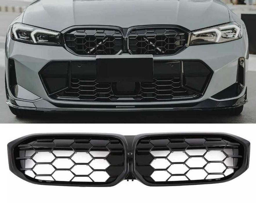 NERKI Grill ZDERZAKA Meteor BMW G20 G21 2022/2024 + LCI LIFT Czarny