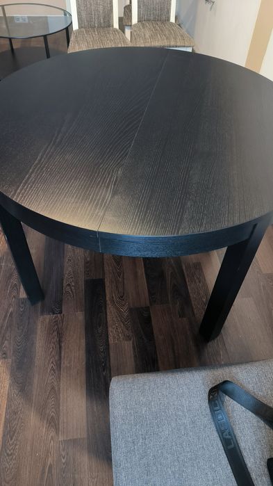 Stół rozkładany bjursta okrągły 115 cm/165 cm (Ikea)