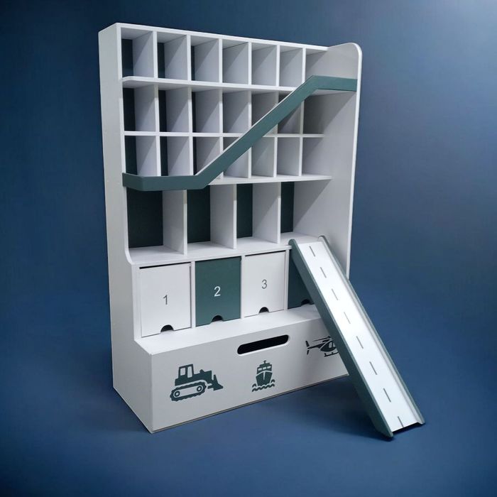 Детская деревянная парковка,гараж для мальчиков